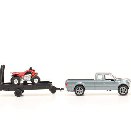 Toy Truck Four Wheeler and Trailer 50862