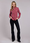 Roper Ladies LS Shirt Red 3505926133RE
