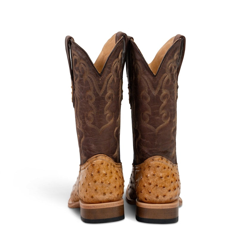 Cowtown Boots Tan Oryx Ostrich Print Q6077