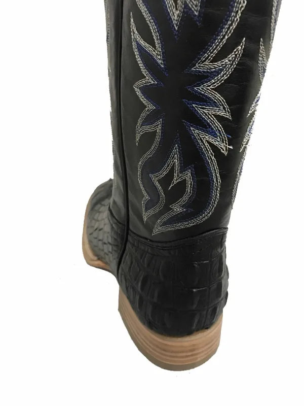 Cowtown Boots Black Alligator Tail Print Q6096