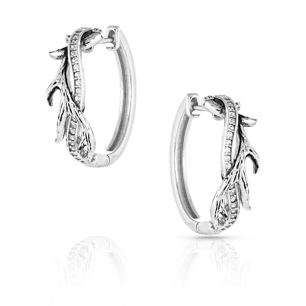 Montana Silversmiths Earrings Rooted in Stone Silver KTER5045