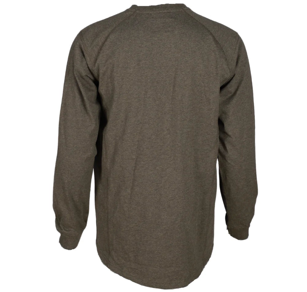 Forge Fr Men's Heather Brown Long Sleeve T-shirt MFRCNT-LW