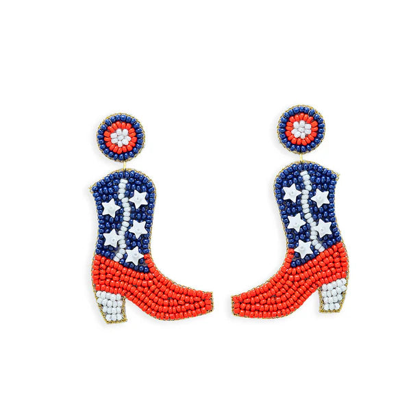 Myra Star Boot Beaded Earrings S-10168