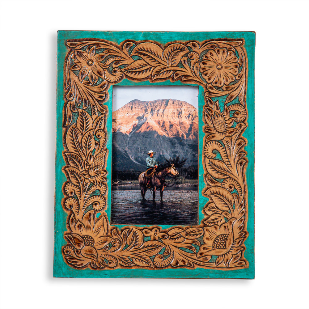 Myra Hand Tooled Photo Frame S-8191