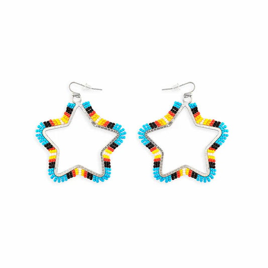 Myra Star Light Star Bright Beaded Earring S-9133