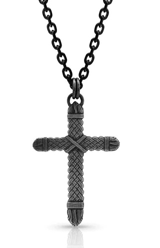 Montana Silversmiths Mens Cross Necklace NC4445NBB