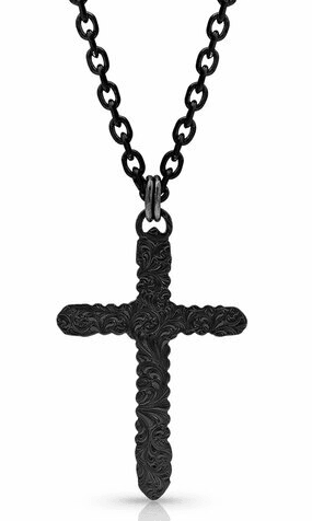 Montana Silversmiths Mens Cross Necklace NC4445NBB