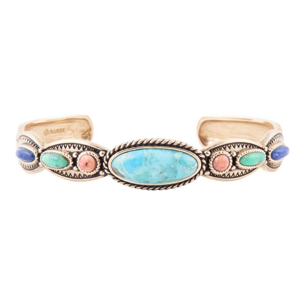 Concho Colorful Golden Cuff Bracelet CHCHB01MUB