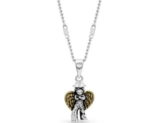 MONTANA SILVERSMITHS NECKLACE WOMENS COWBOY ANGEL SILVER NC4117