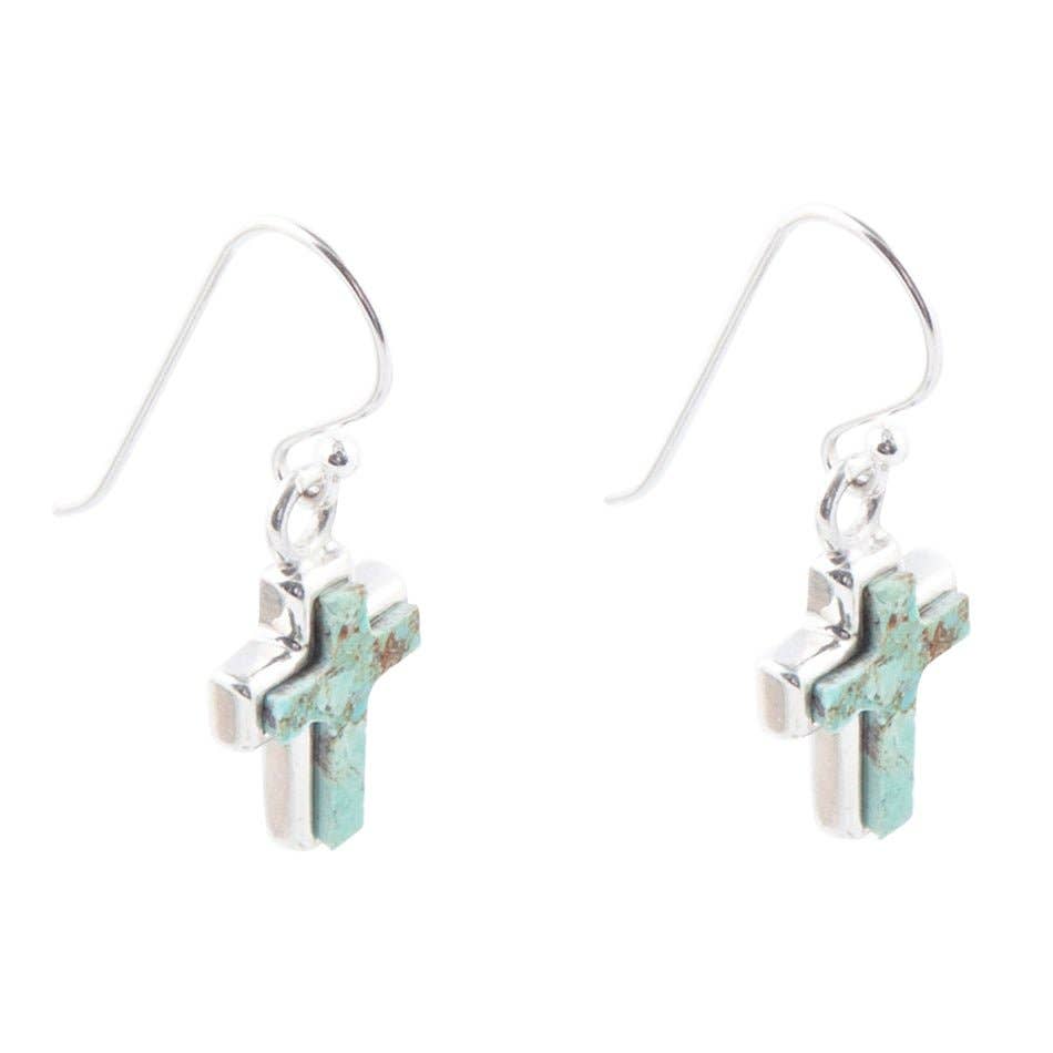 Touch of Turquoise Cross Earring REPLE02