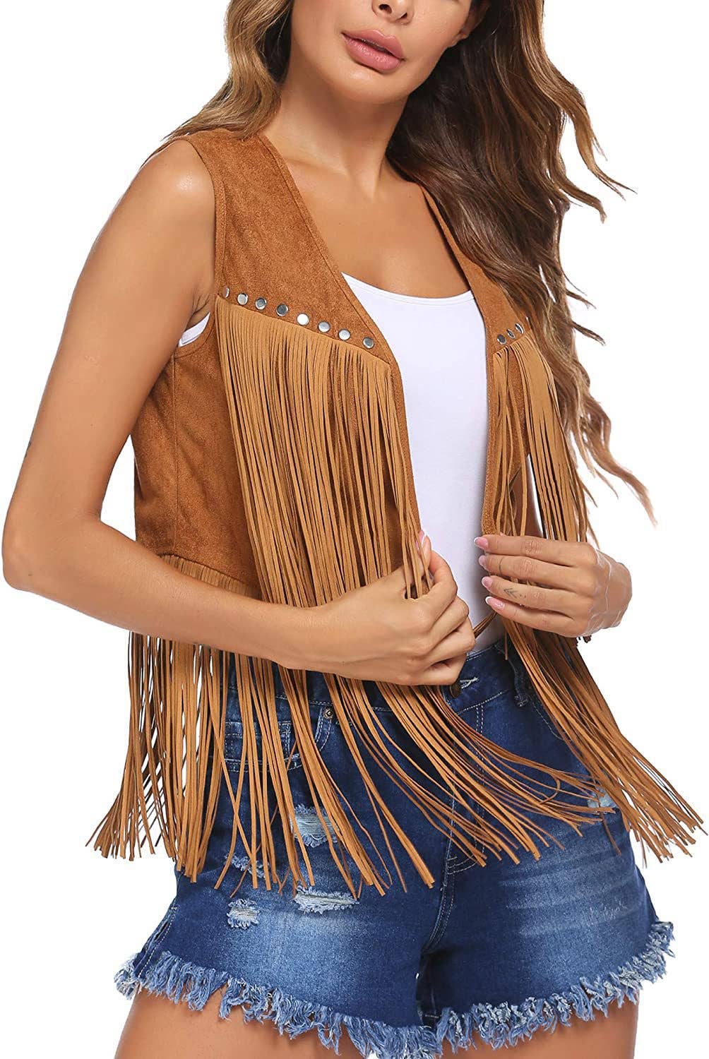 Fashion Tassel Slim Buckleless Vest RCJW03118