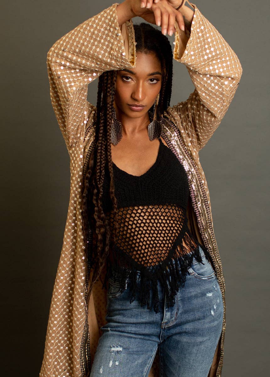 Women's Wrenley Crochet Top in Black 20009976