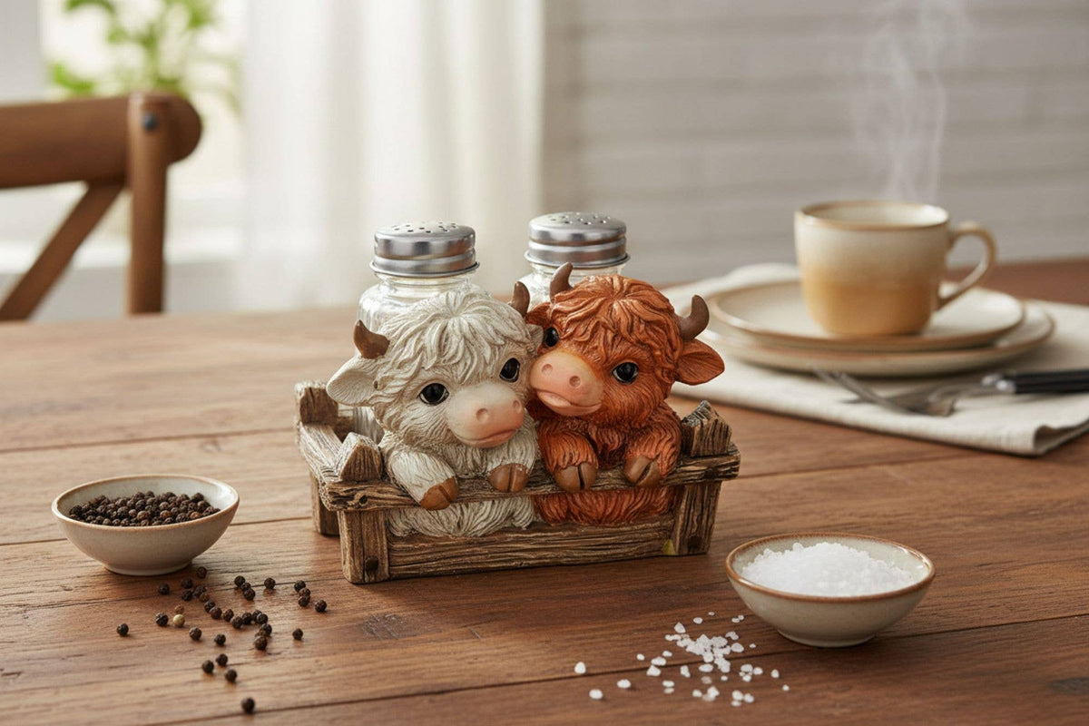 TWO HIGHLAND COWS S/P HOLDER 18021