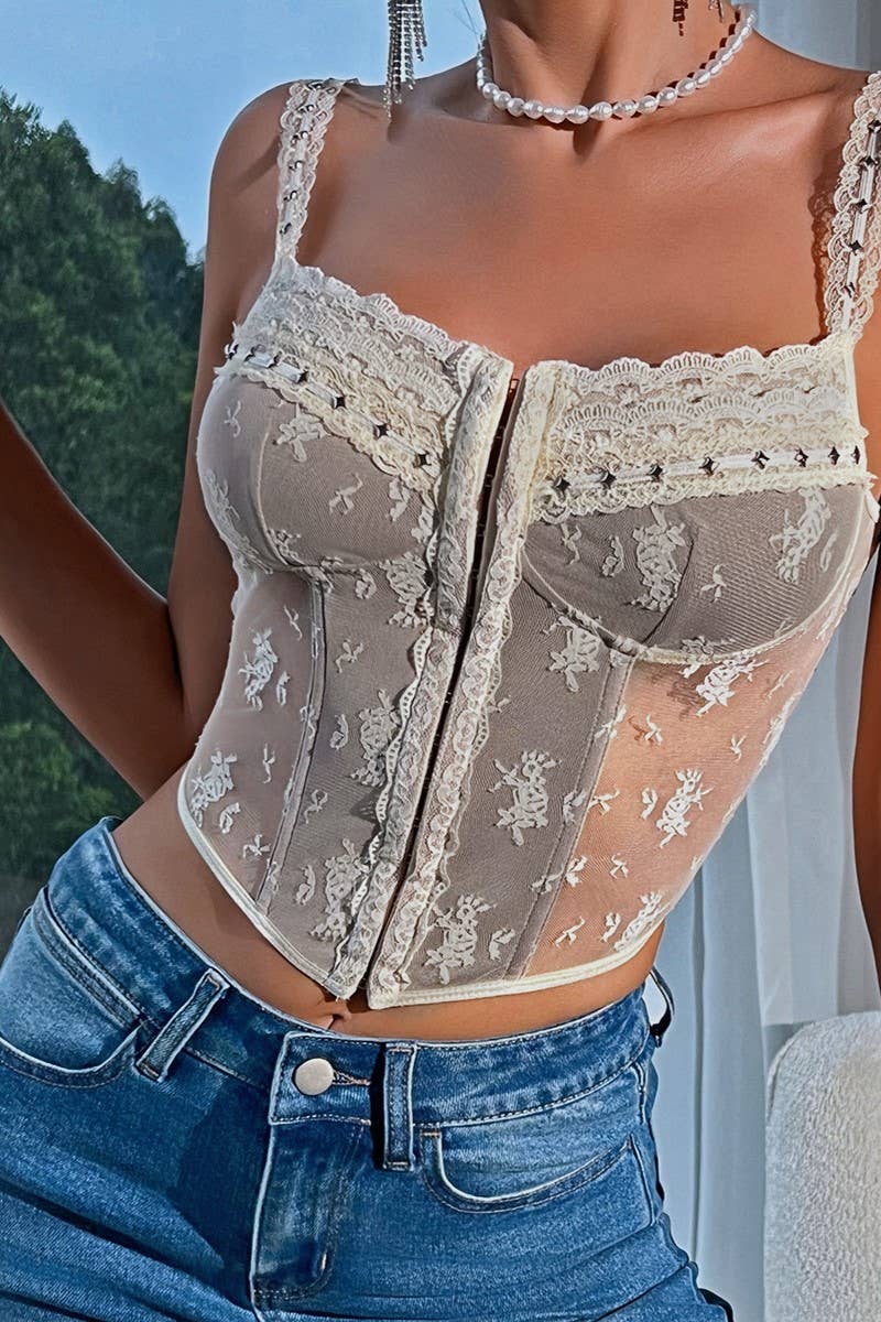 Floral lace sexy Camisole Corset RCJY03282