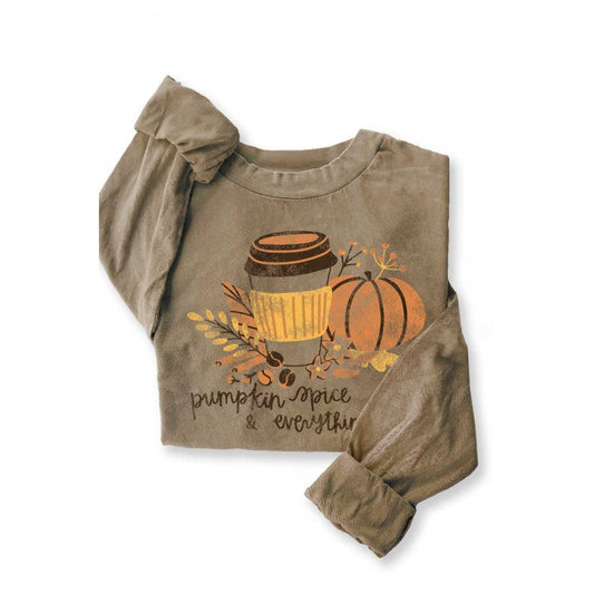 Pumpkin Spice Graphic Long Sleeve T Shirt HL50593LS