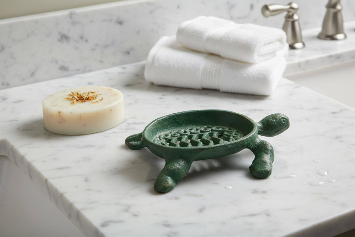 SEA TURTLE SOAP DISH CAST IRON 55237