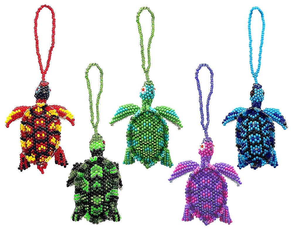 Beaded Sea Turtle  Hanging Ornament