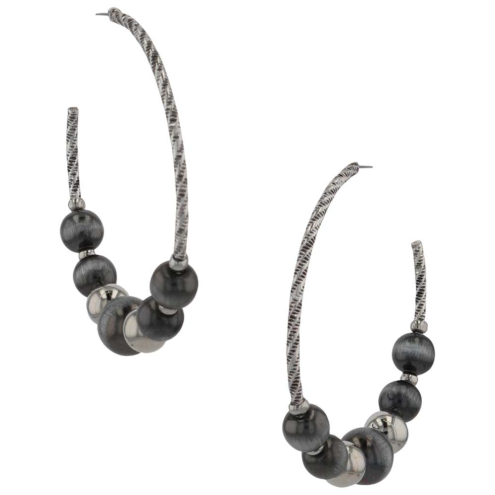 Montana Silversmiths Midnight Fight Hoops Attitude Earrings AER6044