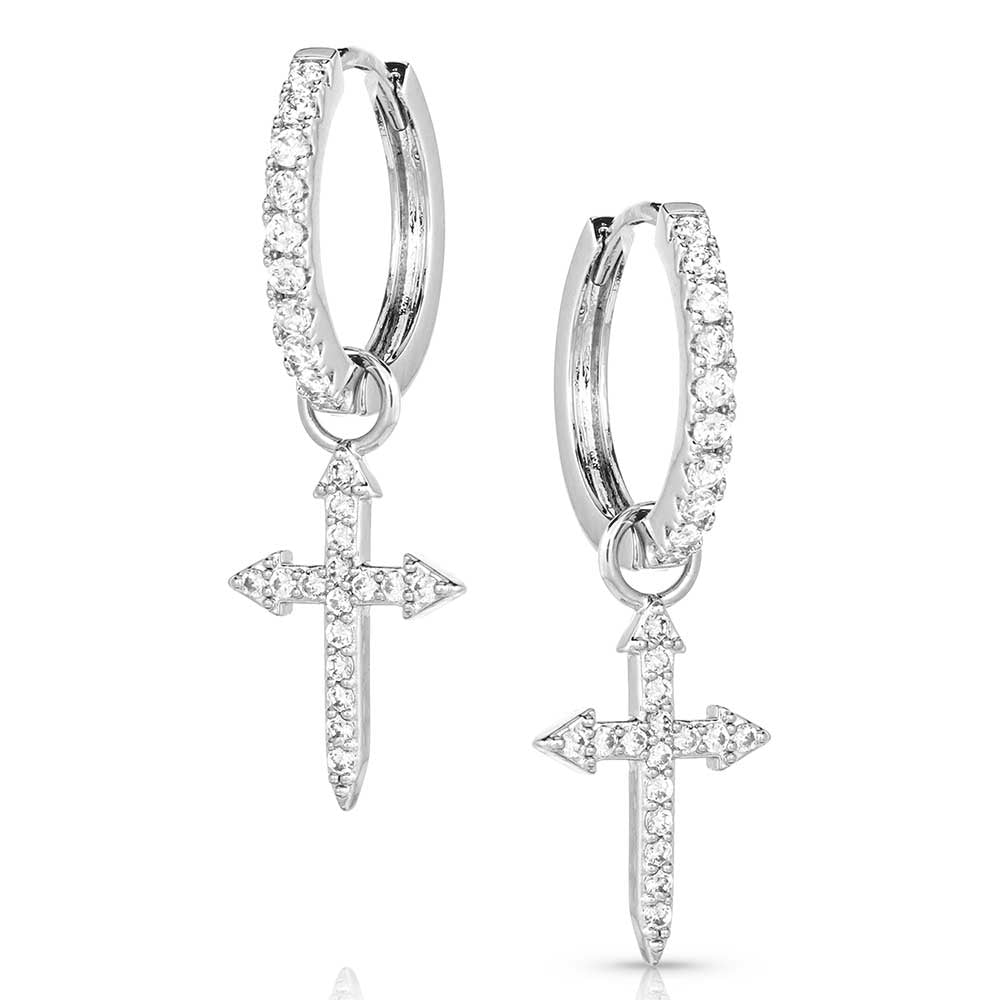 Montana Silversmiths Crystal Devotion Cross Earrings ER5642