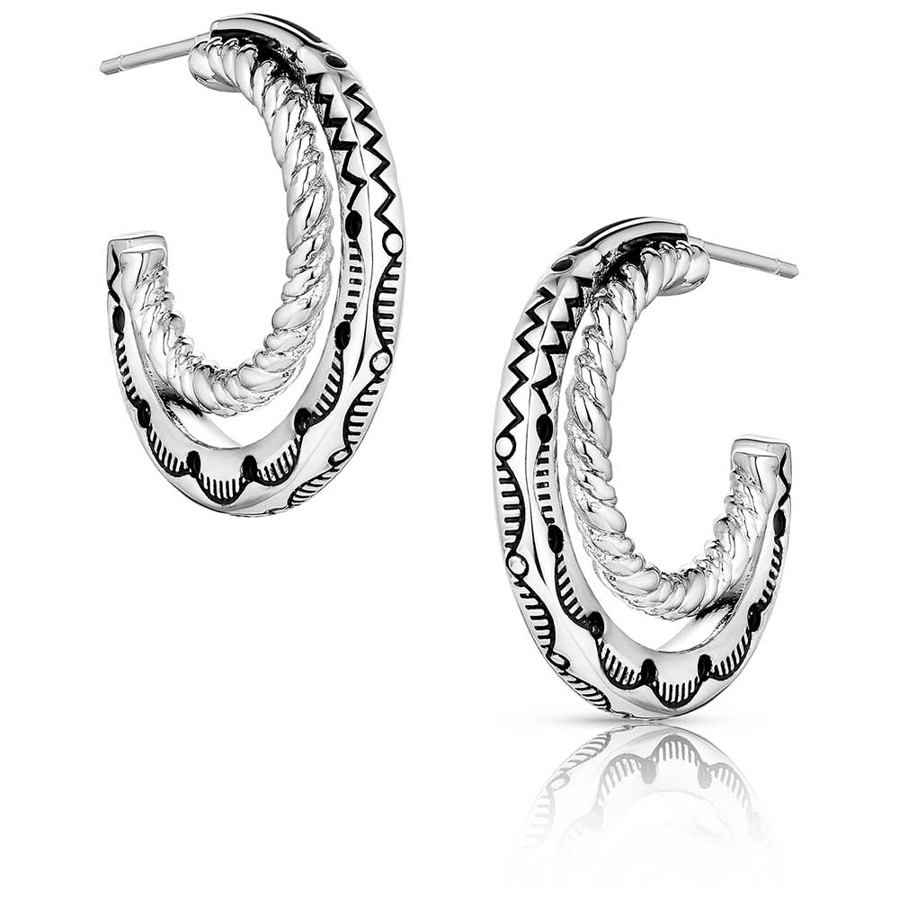 Montana Silversmiths Earrings Enchanted Soul Hoop ER6105