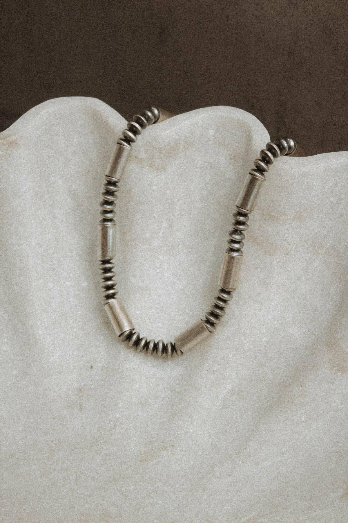Desert Space Sterling Silver Saucers Necklace J3061