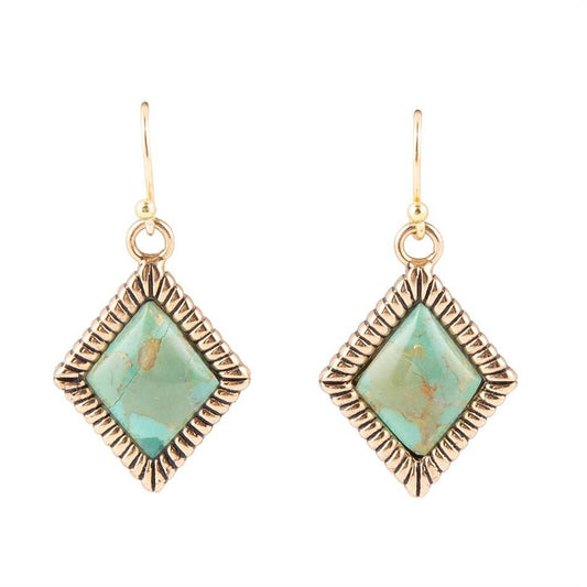 Diamond Days Turquoise Earrings SEQUE03T01B