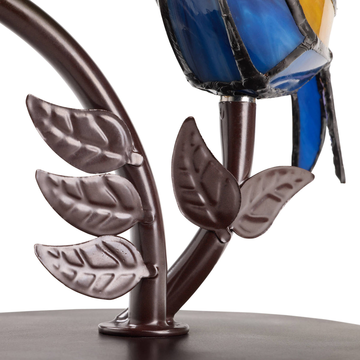 15" Tiffany-Style Stained Glass Triple Bird Table Lamp 3BIRD
