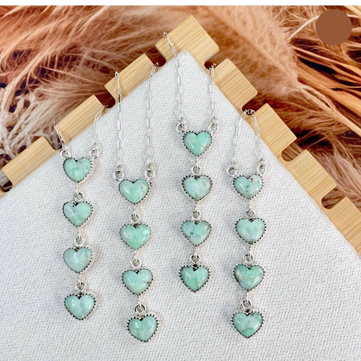 Falling For You Heart Stone Necklace NLHEART169