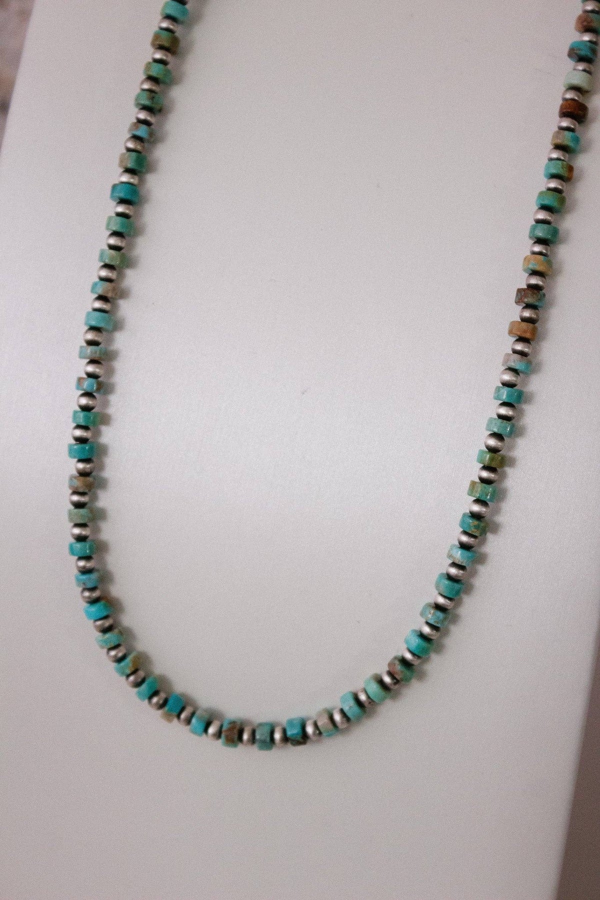 Turquoise Slab Cluster & Desert Pearl Necklace J-162