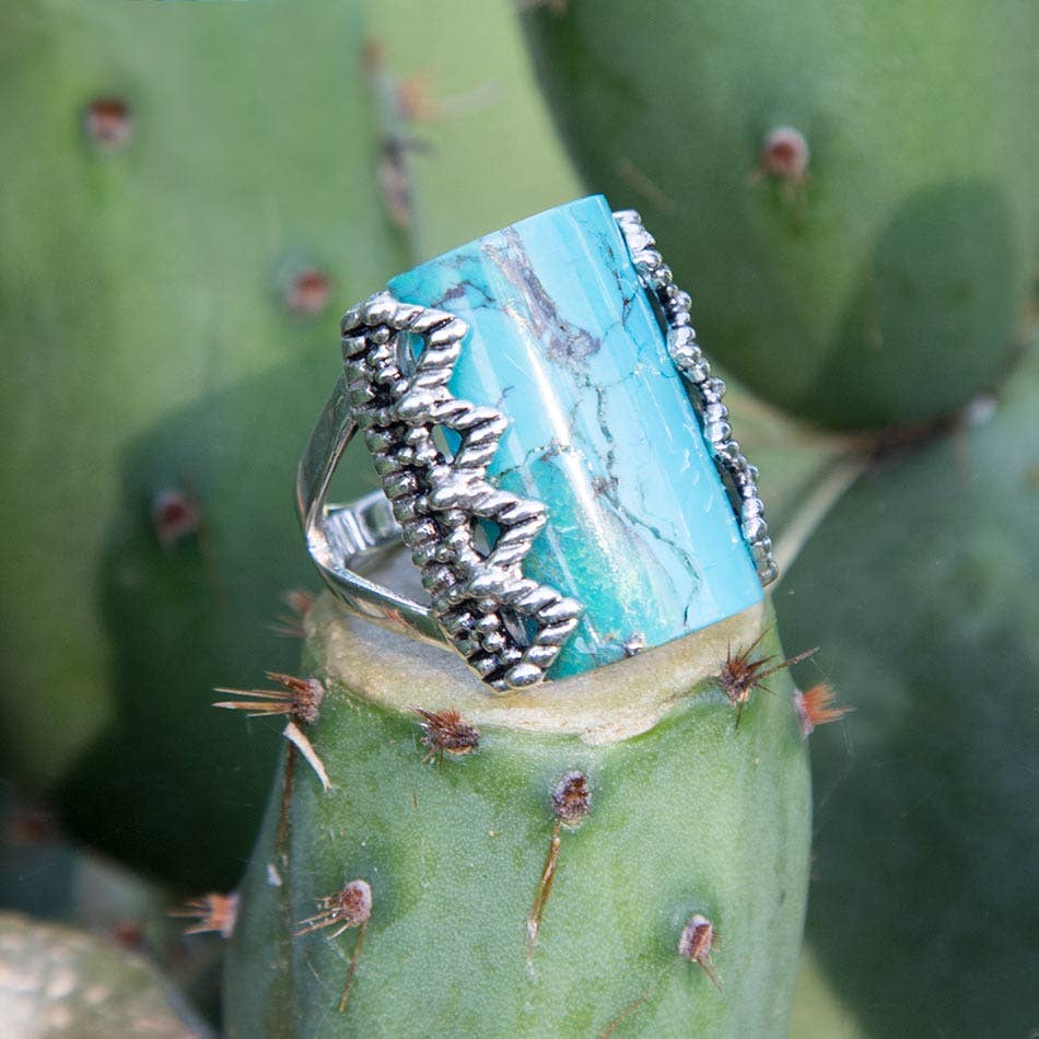 Turquoise Slice Statement Ring
