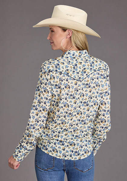 Stetson Ladies LS Blouse Field Flowers 110500590236BU